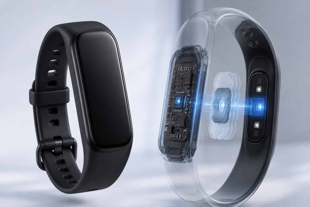 Pressure sensing function in smartbands