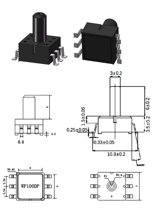 WF100D sensor size pic (1) WF100D sensor size pic (1)