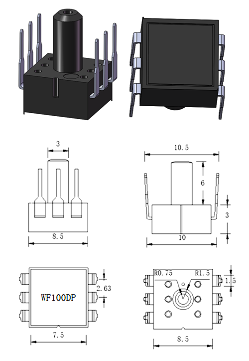 WF100D sensor size pic (2) WF100D sensor size pic (2)